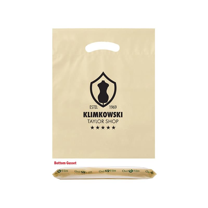 Oxo Reusable Fold-Over Reinforced Die Cut Bag |12x16x3| - Flexo Ink