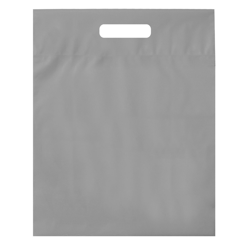 Die Cut Fold-Over Reinforced Plastic Bag (12"x15"x3") - Flexo Ink