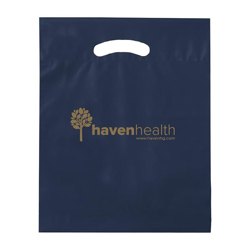 Fold-Over Reinforced Die Cut Bag |12x15x3| - Flexo Ink
