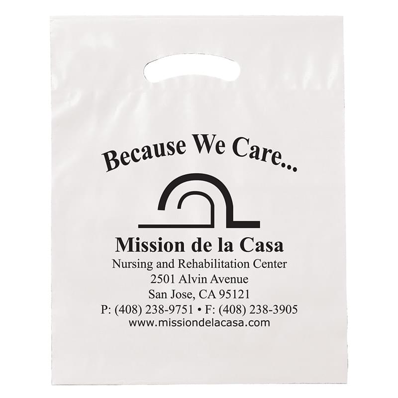 Fold-Over Reinforced Die Cut Bag |15x19x3| - Flexo Ink