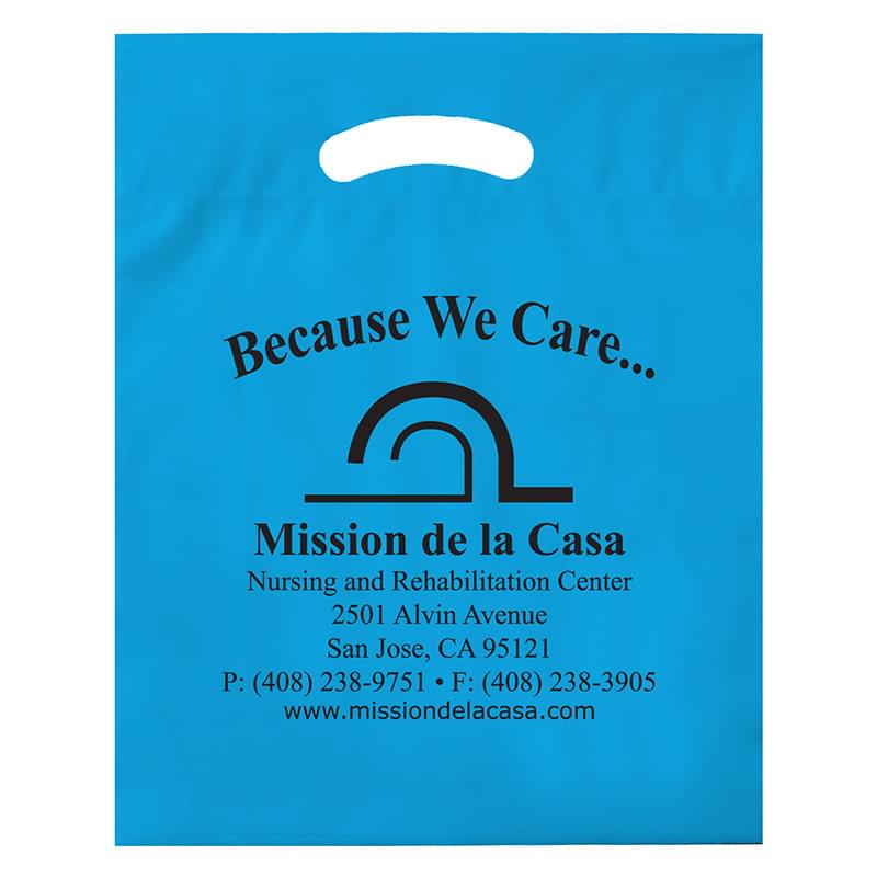 Fold-Over Reinforced Die Cut Bag |15x19x3| - Flexo Ink