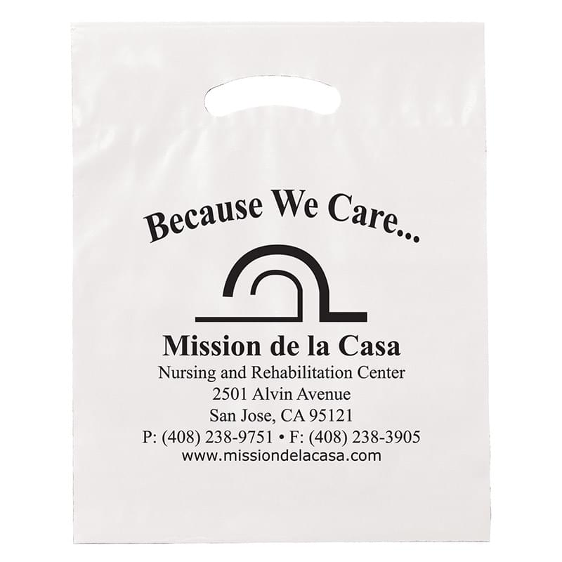 Fold-Over Reinforced Die Cut Bag |15x19x3| - Flexo Ink
