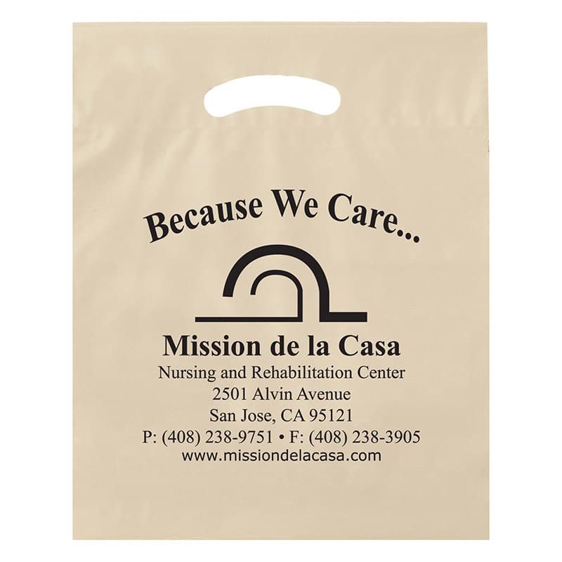 Fold-Over Reinforced Die Cut Bag |15x19x3| - Flexo Ink