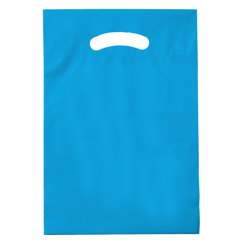 Die Cut Fold-Over Reinforced Plastic Bag (9"x13") - Flexo Ink
