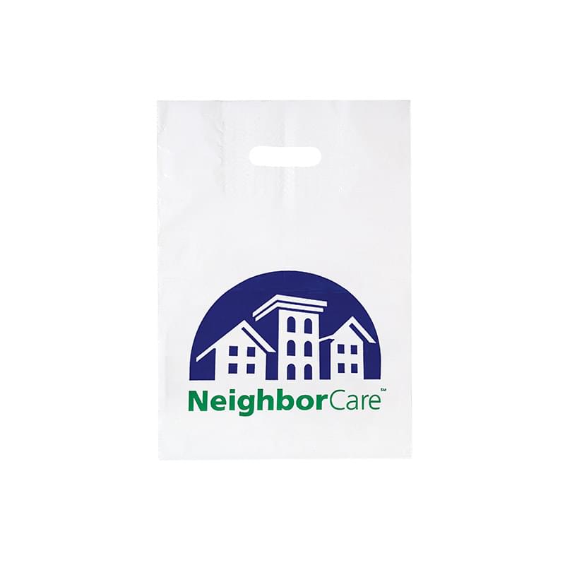 Patch Handle Reinforced Die Cut Bag |12x16x4| - Flexo Ink