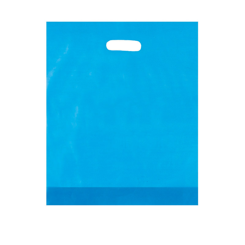 Frosted Die Cut Plastic Bag (12"x15"x3") - Flexo Ink