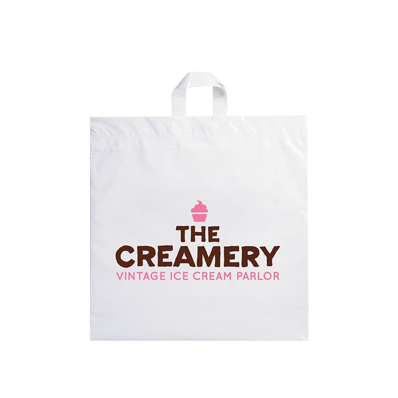 Soft Loop Handle Shopper Bag |18x18x4| - Flexo Ink