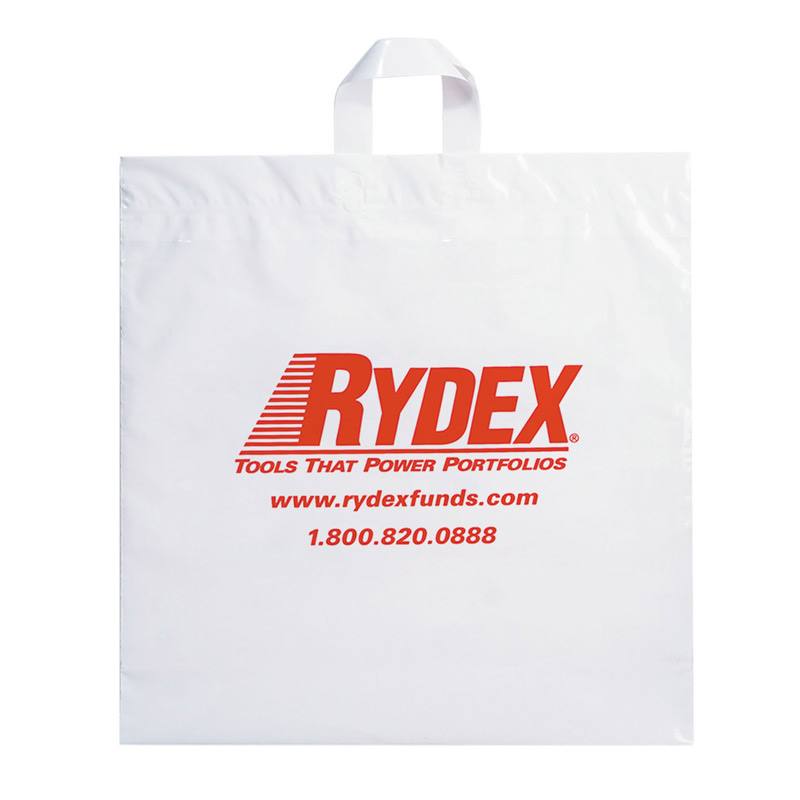 Fused Soft Loop Handle Plastic Bag (20"x20"x6") - Flexo Ink
