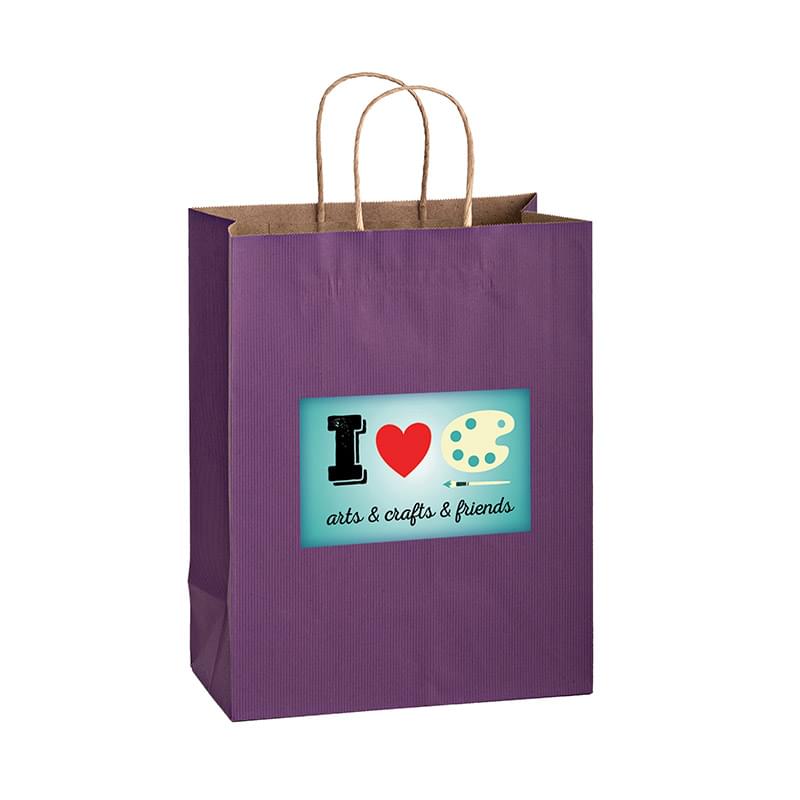 Matte Color Twisted Paper Handle Shopper |10x5x13| - Color Evolution