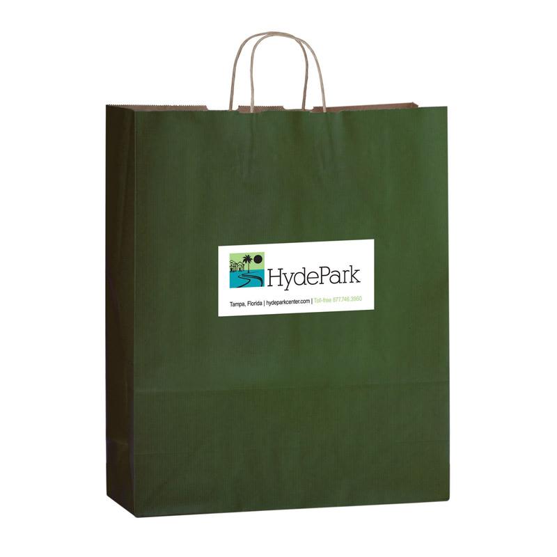 Matte Color Paper Shopper Tote Bag w/Full Color (16"x6"x19 1/4") - Color Evolution