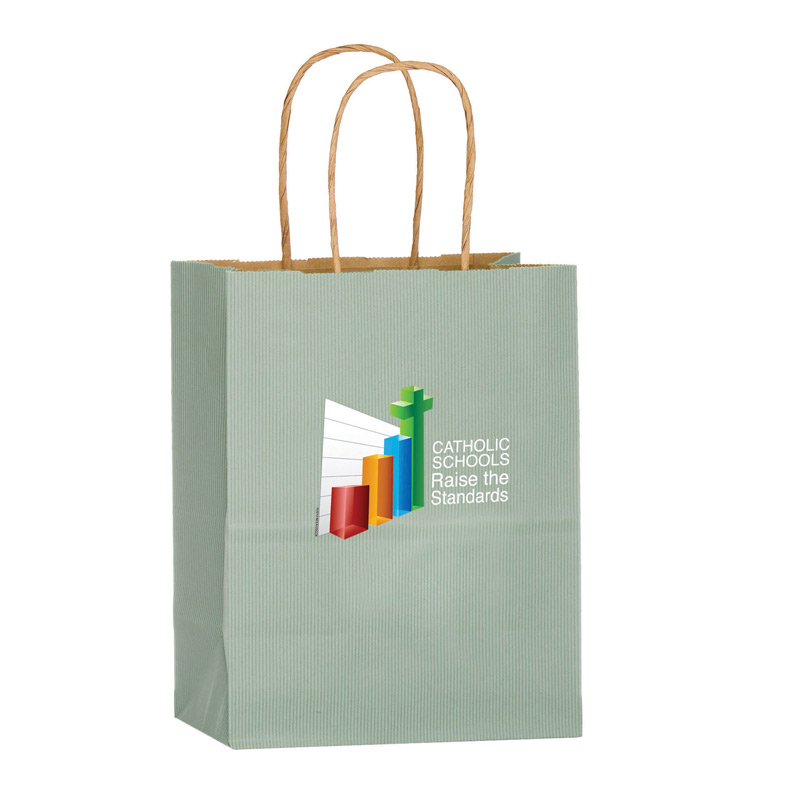 Matte Color Paper Shopper Tote Bag w/Full Color (8"x4 3/4"x10 1/2") - Color Evolution