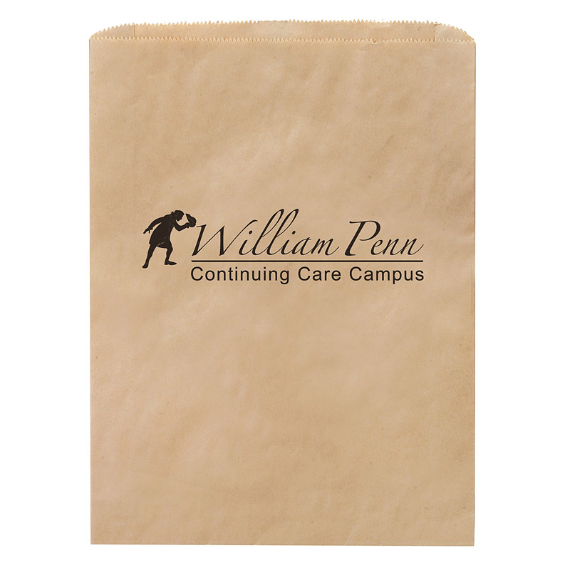 Natural Kraft Paper Merchandise Bag (12"x15") - Flexo Ink