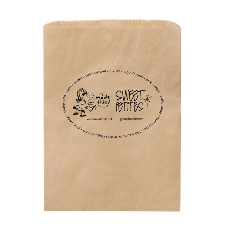 Natural Kraft Paper Merchandise Bag (8 1/2"x11") - Flexo Ink