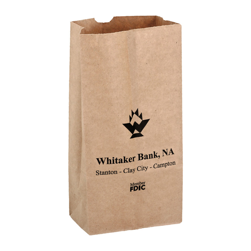 Natural Kraft Paper Popcorn Bag (Size 2 Lb.) - Flexo Ink