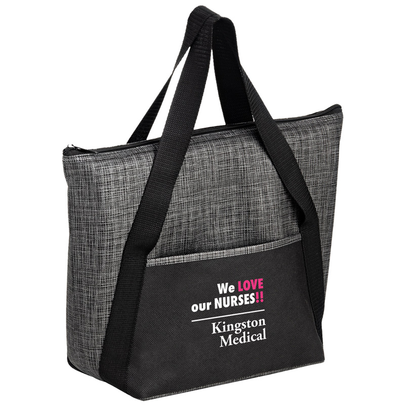 Insulated Non-Woven and Pearl Wool Blend Tote Bag