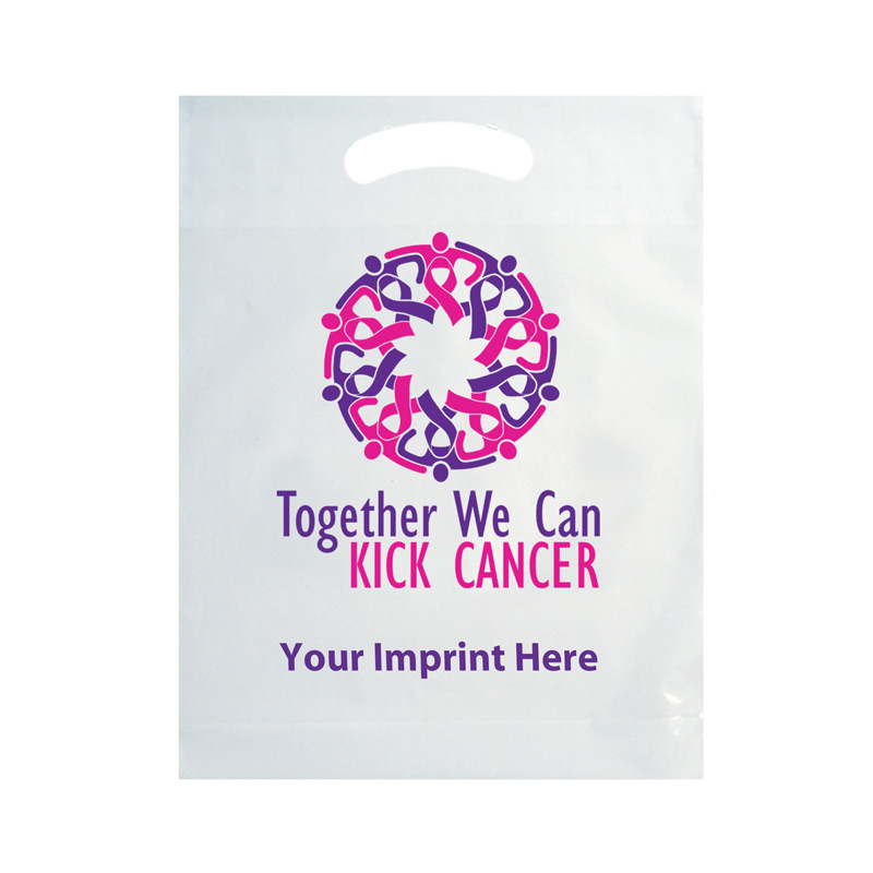 Breast Cancer Awareness Die Cut Bag with Stock Design and Customization
