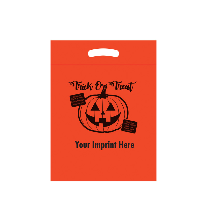 Halloween Stock Design Orange Die Cut Bag - Trick or Treat
