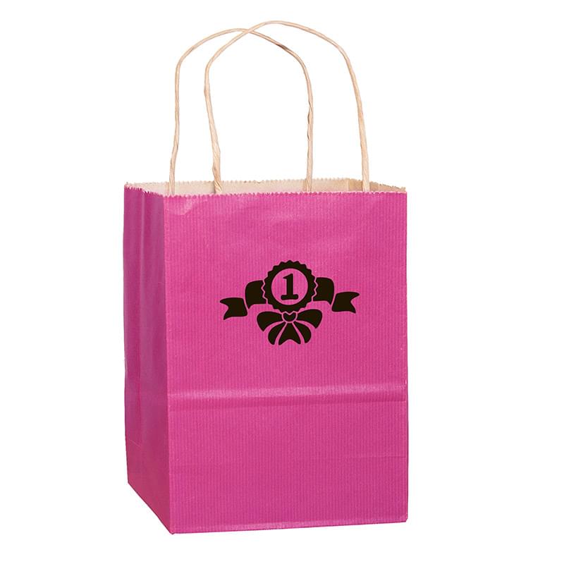 Breast Cancer Awareness Pink Matte Color Paper Shopper Bag (10"x5"x13") - Foil Stamp