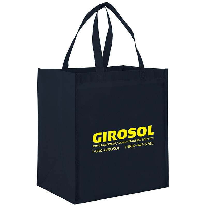 Gloss Laminated Grocery Tote with Poly Board Insert |13x10x15| - Screen Print