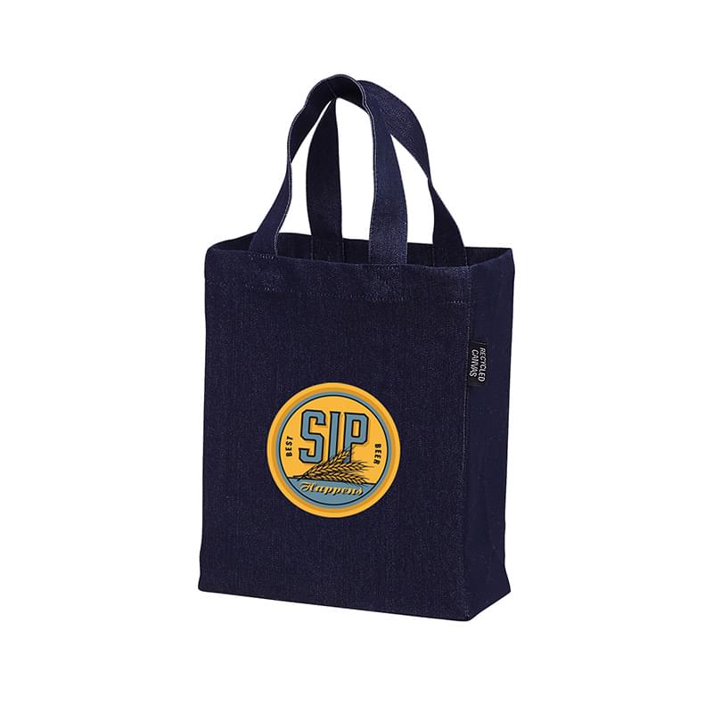 Recycled Denim Tote Bag |8x5x10| - Color Evolution