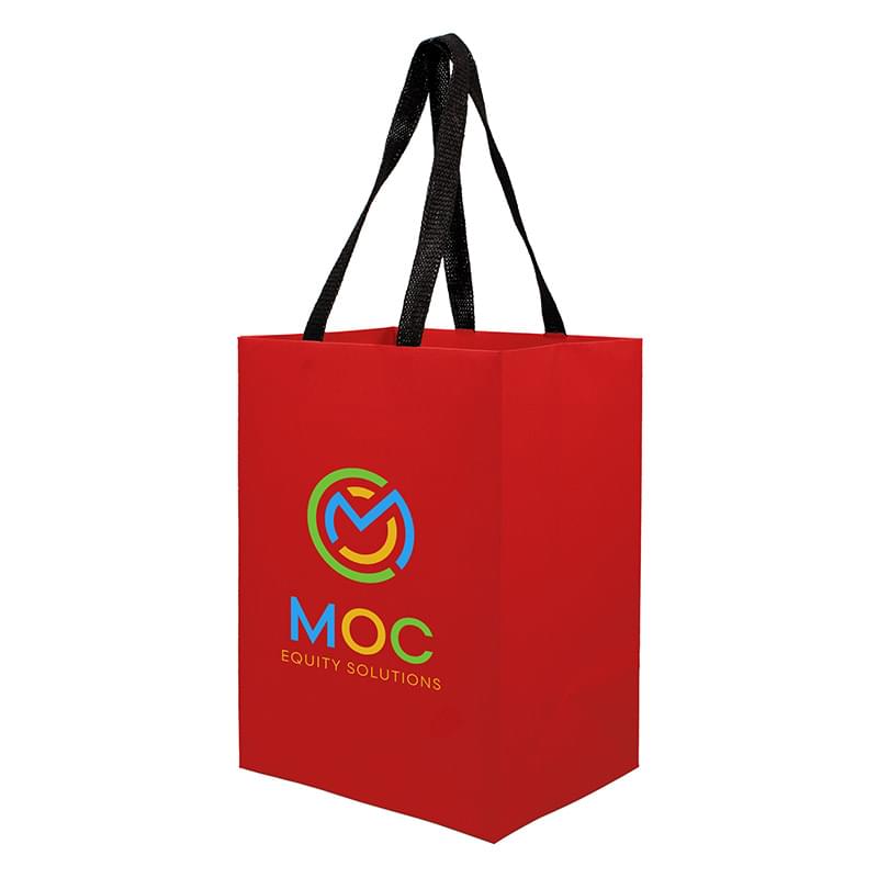 Sugarcane Paper Sustainable Bag with Embedded Web-Style Paper Handle |8x5x10| - Color Evolution