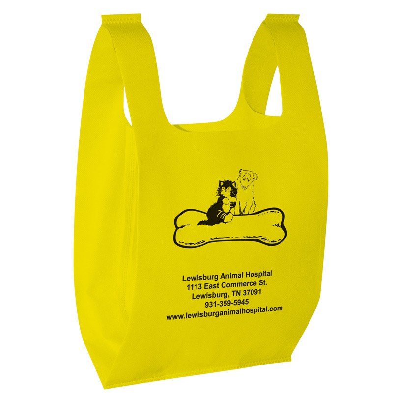 Recession Buster Non-Woven T-Shirt Bag (13"x7"x22") - Screen Print