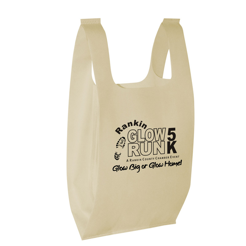 Recession Buster Non-Woven T-Shirt Bag (9"x6"x17") - Screen Print