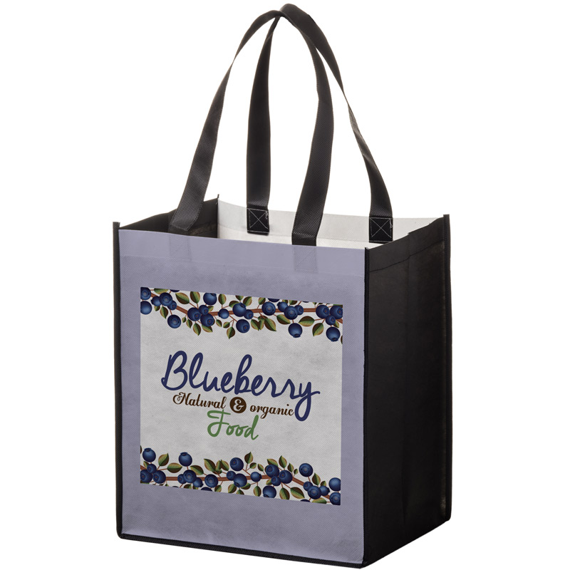 Full Coverage PET Non-Woven Grocery Bag w/Full Color (13"x10"x15") - Sublimated