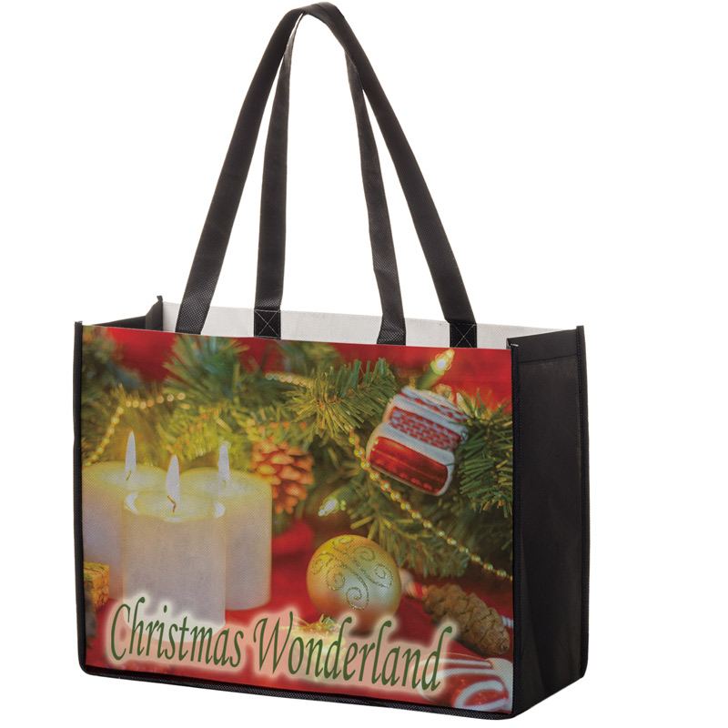 Full Coverage PET Non-Woven Tote Bag w/Full Color (16"x6"x12") - Sublimated