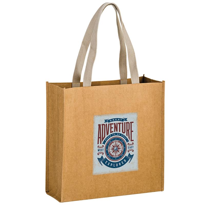 TIDAL WAVE - Washable Kraft Paper Tote Bag with Web Handle |13x5x13| - Color Evolution