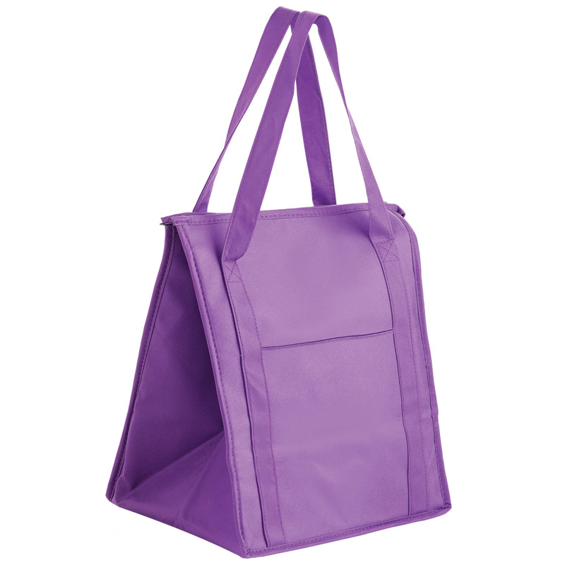 Insulated Non-Woven Grocery Tote Bag w/Insert (13"x10"x15") - Screen Print