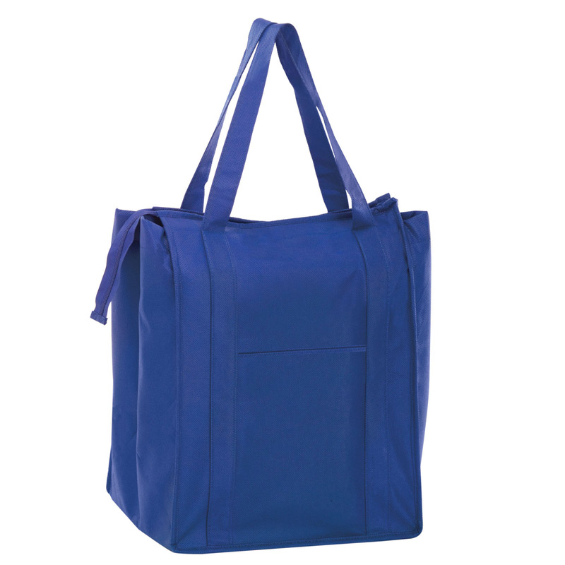 Insulated Non-Woven Grocery Tote Bag w/Insert and Full Color (13"x10"x15") - Color Evolution