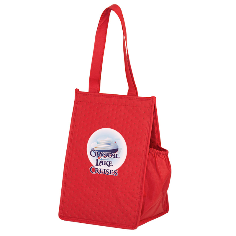 Insulated Non-Woven Lunch Tote w/Insert and Full Color (8"x7"x12") - Color Evolution