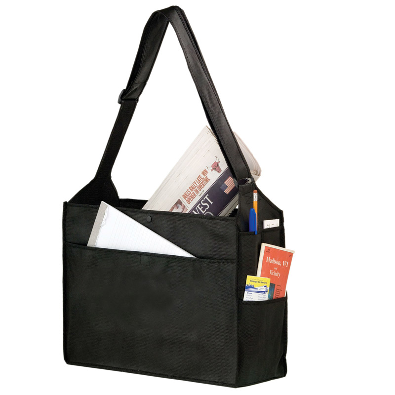Essential Side Pocket Non-Woven Tote Bag w/Insert (16"X6"X14") - Screen Print