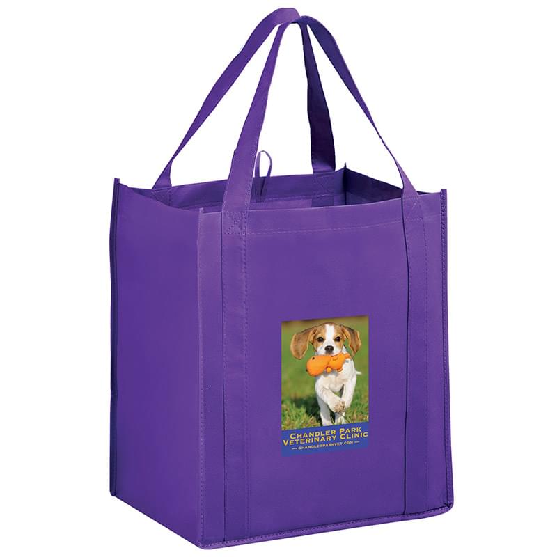 Heavy Duty Non-Woven Grocery Tote Bag with Poly Board Insert |13x10x15| - Color Evolution