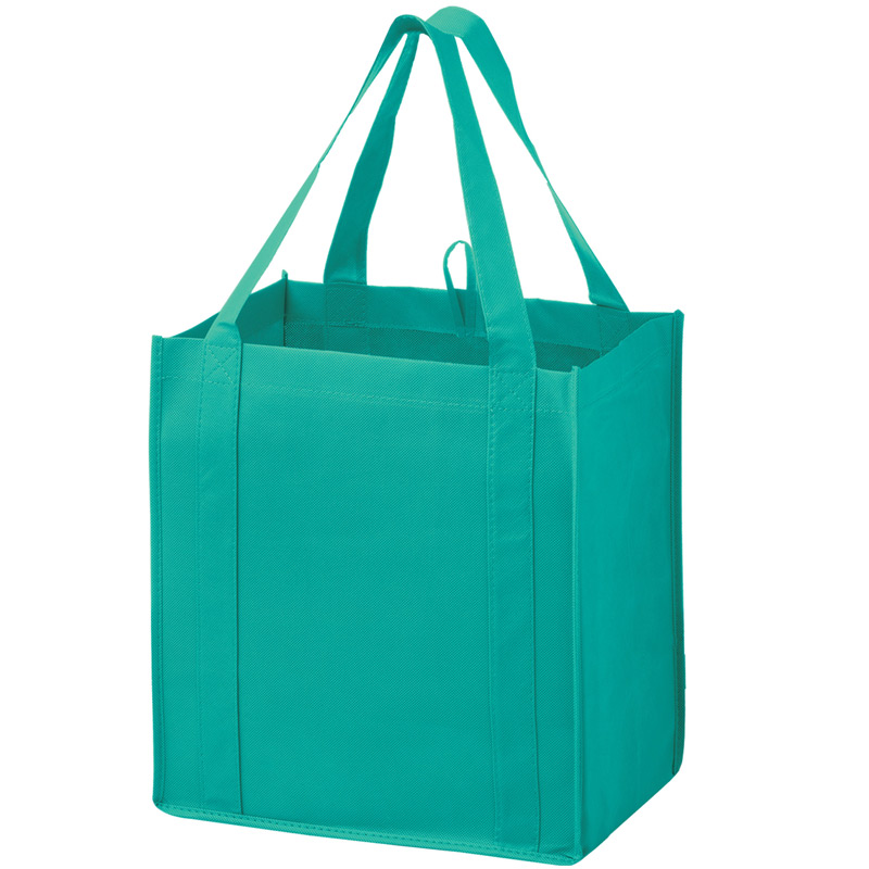 Heavy Duty Non-Woven Grocery Tote Bag w/Insert and Full Color (13"x10"x15") - Color Evolution