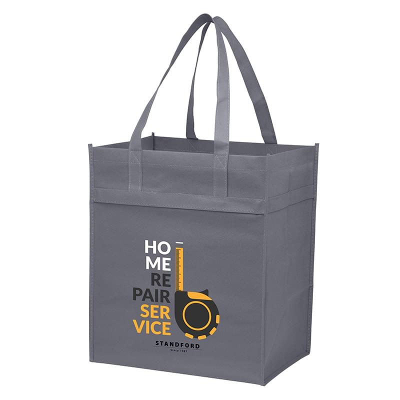 Heavy Duty Non-Woven Grocery Tote Bag with Poly Board Insert |13x10x15| - Color Evolution