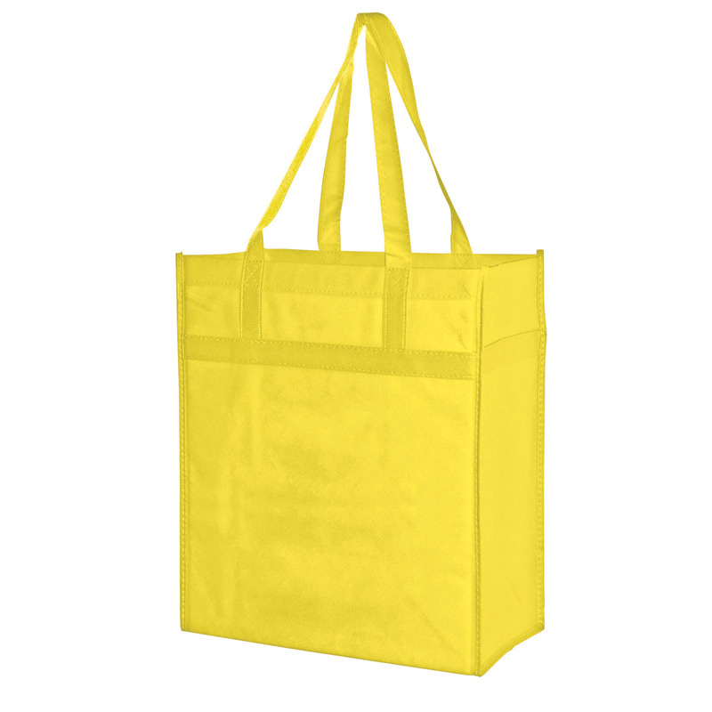Heavy Duty Non-Woven Grocery Tote Bag w/Insert (13"x10"x15") - Screen Print