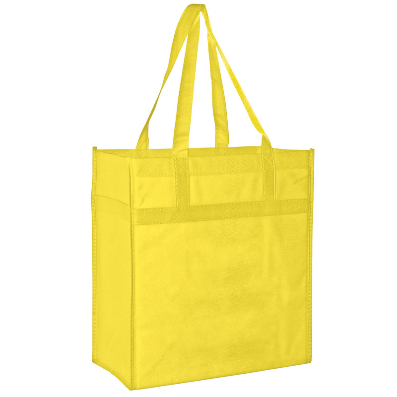 Heavy Duty Non-Woven Grocery Tote Bag w/Insert and Full Color (13"x7"x14") - Color Evolution