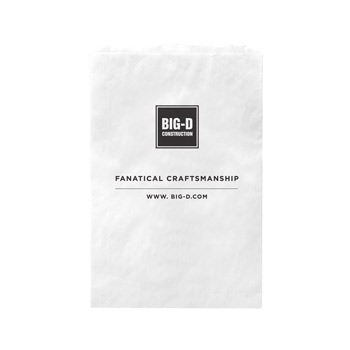 White Kraft Paper Merchandise Bag (12"x2 3/4"x18") - Flexo Ink