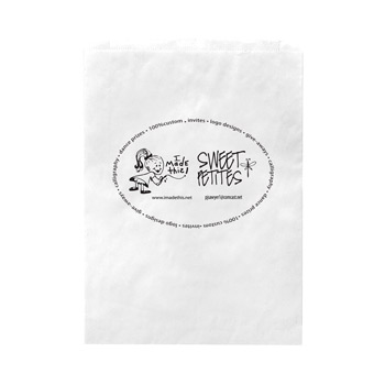 White Kraft Paper Merchandise Bag (8 1/2"x11") - Flexo Ink