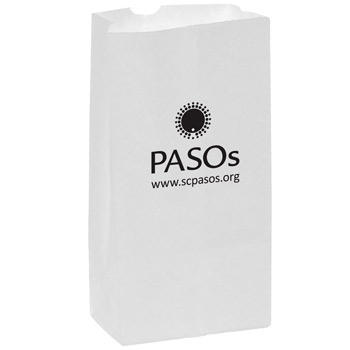 White Kraft Paper SOS Grocery Bag (Size 10 Lb.) - Flexo Ink