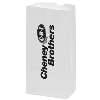 White Kraft Paper Popcorn Bag (Size 4 Lb.) - Flexo Ink