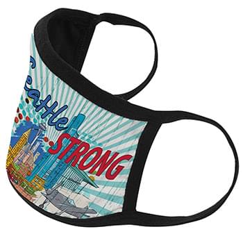 Cotton 3-ply Mask (7"W x 5"H) - Dye Sublimated