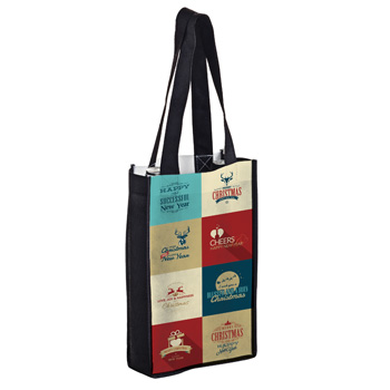 Full Coverage PET Non-Woven Sublimated 2 Bottle Wine Tote Bag – Sublimation