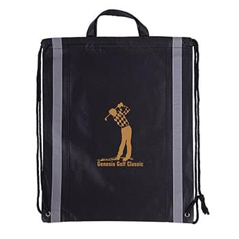 Non-Woven Backpack with Reflective Safety Stripes |16x20| - Screen Print
