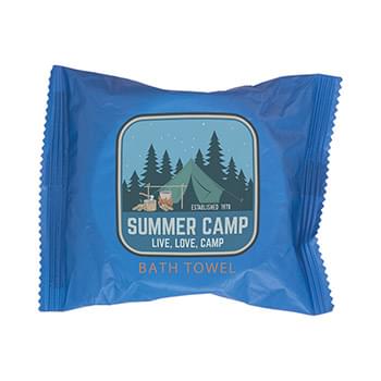Compressed plant based towel - compressed |3" round| Expanded |55x28| - Full Color/CMYK