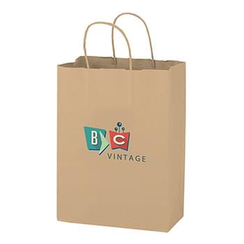Natural Kraft Twisted Paper Handle Shopper - DIGITAL SPLASH |10x5x13|