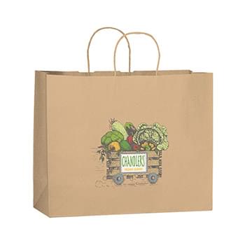 Natural Kraft Twisted Paper Handle Shopper - DIGITAL SPLASH |16x6x12|