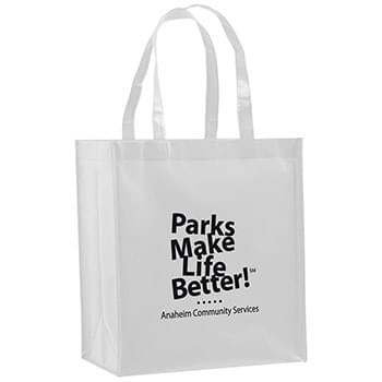 Gloss Laminated Grocery Tote with Poly Board Insert |12x8x13| - Screen Print